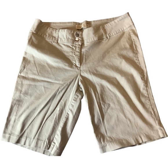 MICHAEL Michael Kors Chinos Khaki Shorts Size 8 A - Picture 1 of 5